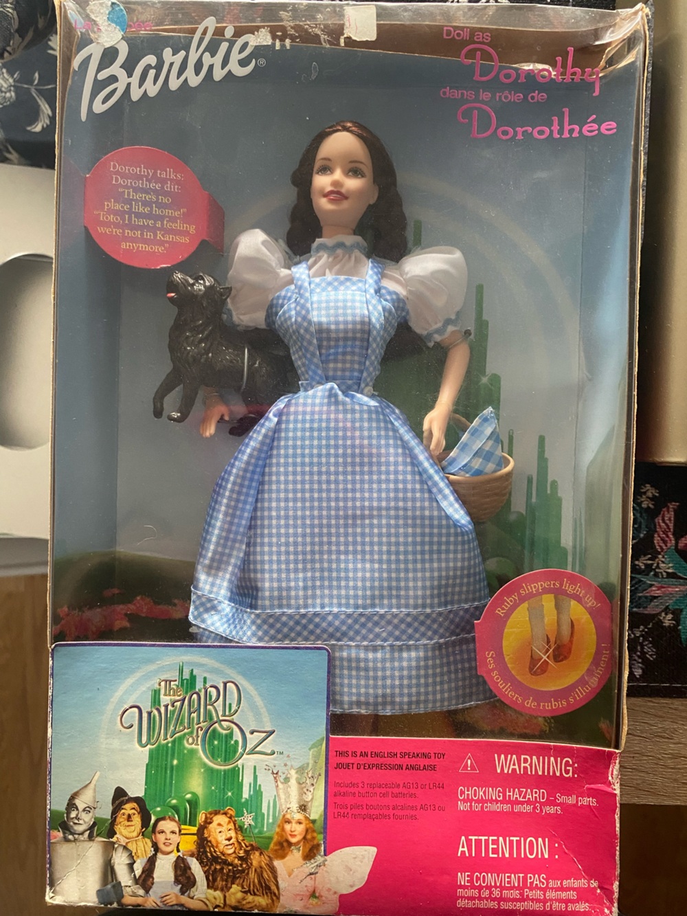 Barbie Dorothy Doll in Blue and White Gingham Dress